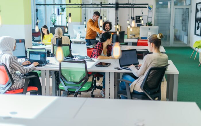 Employees working in office