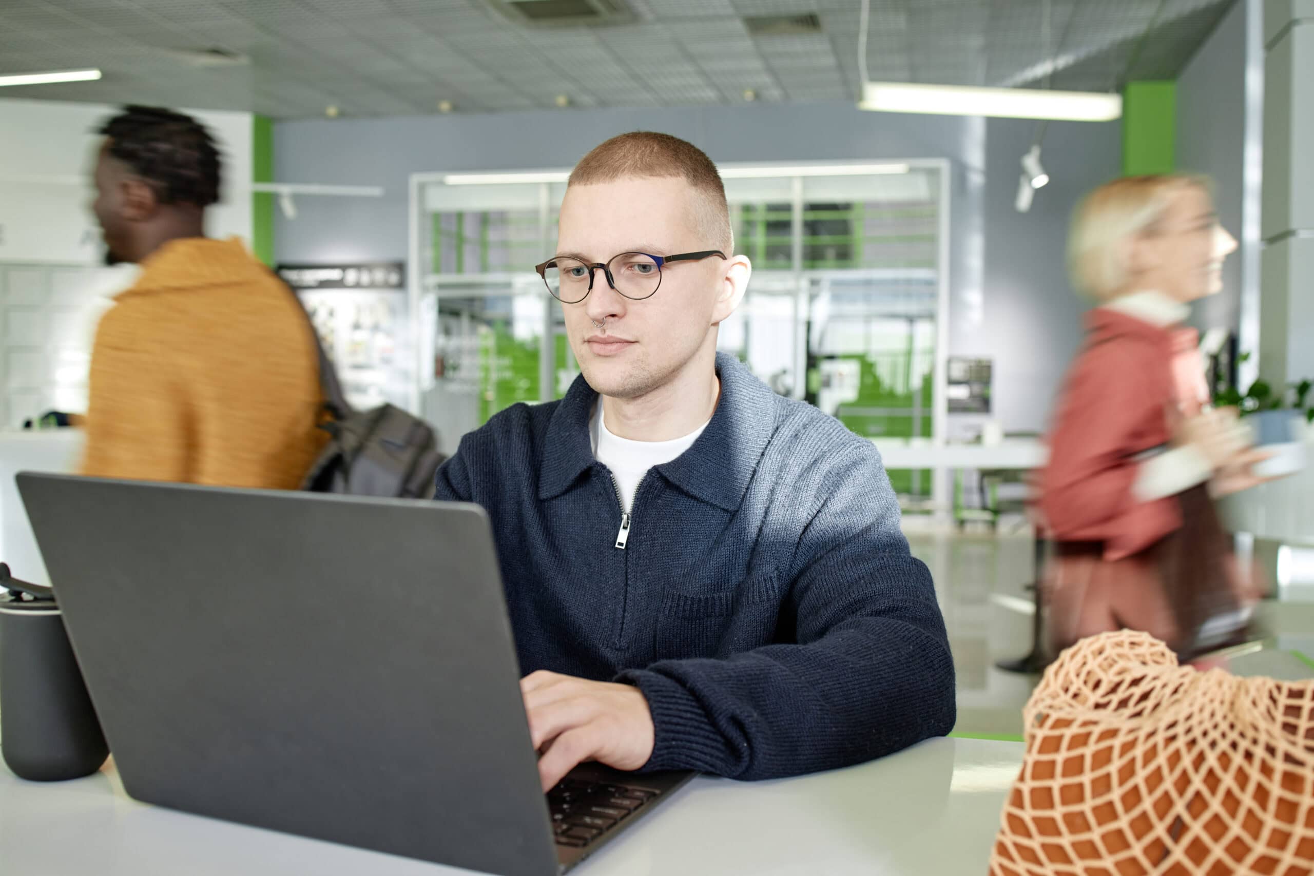 man managing devices with Microsoft Intune